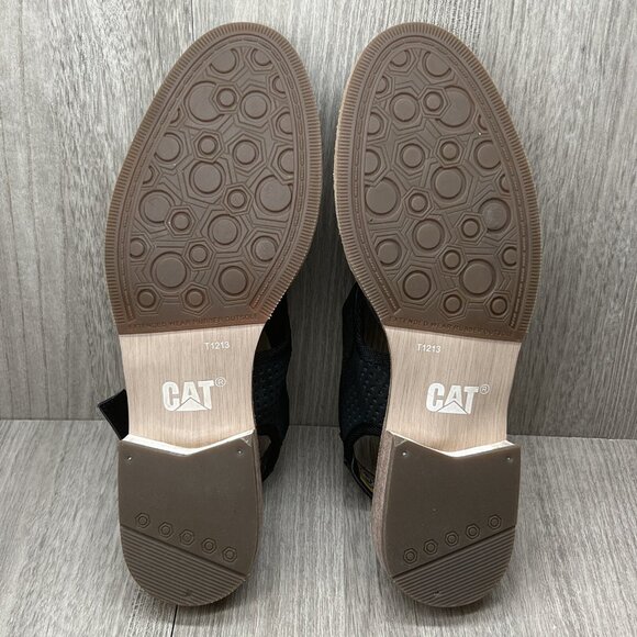 CAT Caterpillar Sandals Womens Sz 5.5 Martine Perforated Slingback Leather Black - Picture 11 of 11